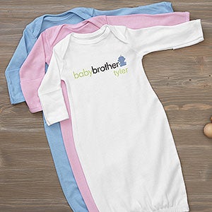 Personalized Baby Gown - Brother or Sister