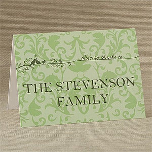 Sincere Thanks Personalized Greeting Card