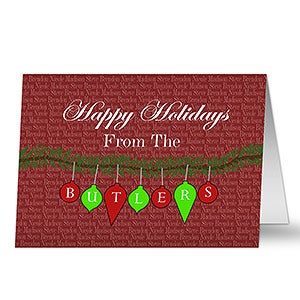 Family Greetings Repeated Name Christmas Cards