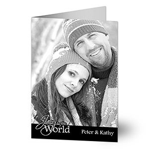 Peace, Love, Joy Photo Christmas Cards- Vertical