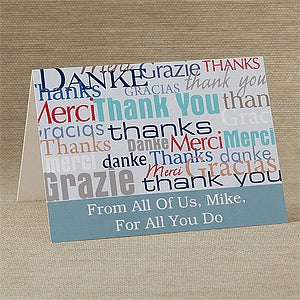 Many Thanks Personalized Greeting Card