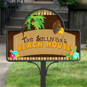 Personalized Yard Stake   Tropical Paradise