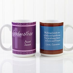 Large Personalized Coffee Mugs for Godparents