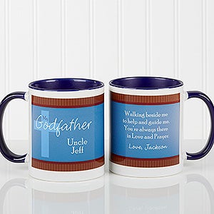 To My Godparents Personalized Coffee Mug 11oz.- Blue