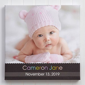 Baby Photo Canvas Print 8x8 - Little Memories