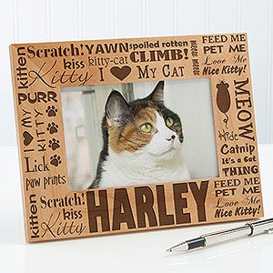 Personalized Cat Picture Frames   Good Kitty