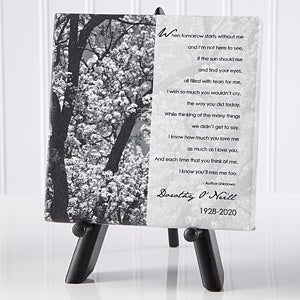 Personalized Memorial Table Canvas - In Memory - 5 1/2 X 5 1/2