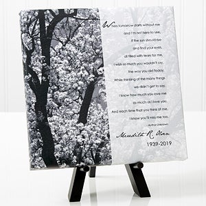 Personalized Memorial Table Canvas - In Memory - 8x8