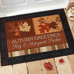 Happy Autumn Personalized Doormat- 18x27