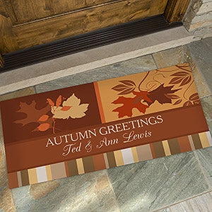 Happy Autumn Personalized Oversized Doormat-24x48