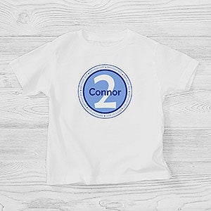 Personalized Birthday Toddler T-Shirt - Toddler 4T - Light Blue