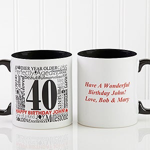 Another Year Has Gone By Personalized Coffee Mug- 11 oz.- Black