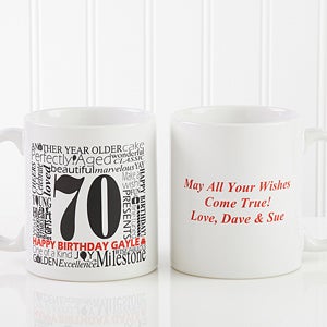 Another Year Has Gone By Personalized Coffee Mug- 11 oz.- White