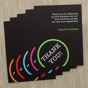 Personalized Birthday Party Thank You Cards - Perfectly Aged - 10839