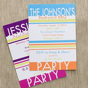 Personalized Party Invitations   Time To Celebrate