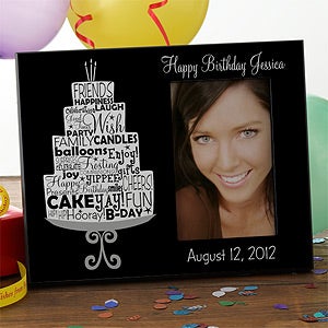 Personalized Birthday Picture Frames   Birthday Cake   10846