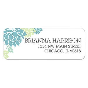 Personalized Return Address Labels - Floral - 1 set of 60