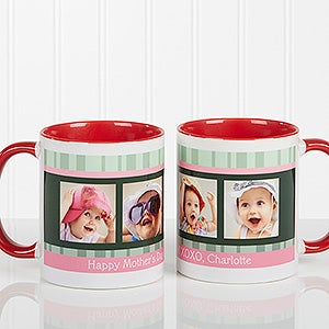 Photo Message to Her Personalized Coffee Mug 11 oz.- Red