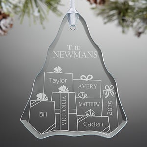 Personalized Christmas Ornaments - Presents Under The Christmas Tree