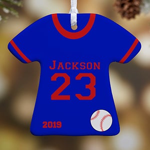 Personalized Christmas Ornaments - Sports Jersey - 1-Sided