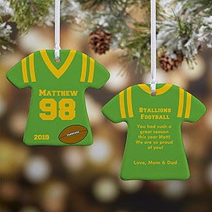 Personalized Christmas Ornaments - Sports Jersey - 2-Sided