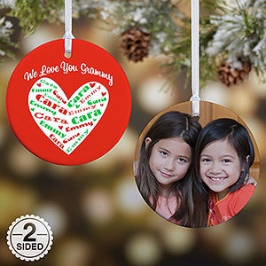 Personalized Christmas Ornaments - Heart of Love