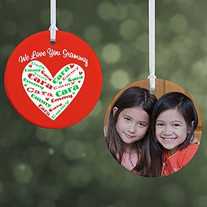 Personalized Christmas Ornaments - Heart of Love - 2-Sided