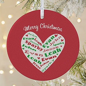 Heart Of Love Photo Ornament - Large 1-Sided