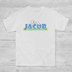 Personalized Kids Easter T-Shirts - Ears To You - Youth Large - White