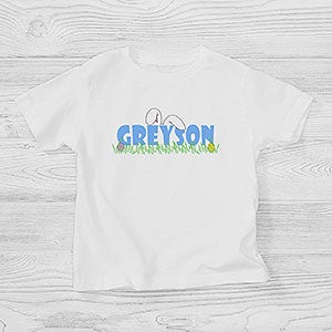 Personalized Easter Toddler T-Shirt - Ears To You - Toddler 2T - Grey