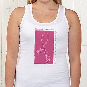 Personalized Breast Cancer Awareness Pink Ribbon Tank Top   Never Give Up