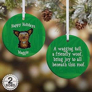 2-Sided Top Dog Breeds Personalized Ornament