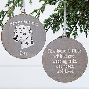 Top Dog Breeds Personalized Wood Dog Ornament - 2 Sided