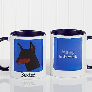 Top Dog Breeds Personalized Coffee Mug 11oz.- Blue