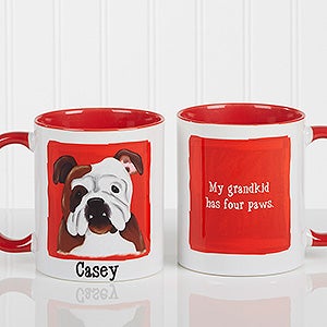 Top Dog Breeds Personalized Coffee Mug 11oz.- Red