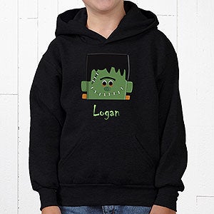 Boys Personalized Halloween Sweatshirts - Frankenstein - Youth Small (6/8) - Grey