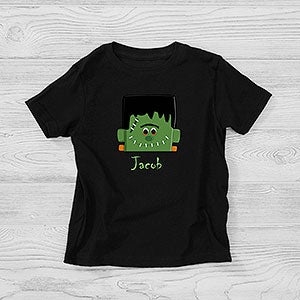 Personalized Halloween Toddler T-Shirt For Boys - Frankenstein - Toddler 2T - White