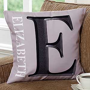 Monogram Personalized 18 Throw Pillow