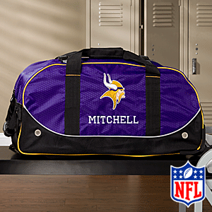 Personalized Minnesota Vikins Rolling Duffel Bags