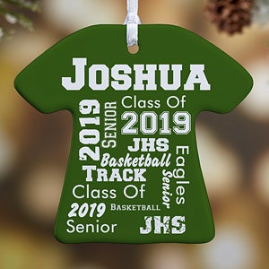 Personalized Christmas Ornaments - School Spirit - 1-Sided