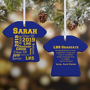 Personalized Christmas Ornaments - School Spirit - 2-Sided