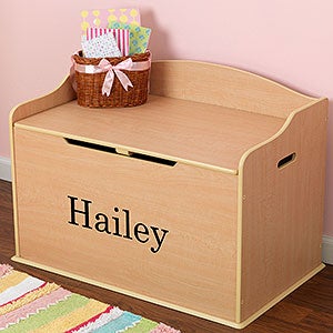 Personalized Wood Toy Box for Kids - Natural - Kids Gifts