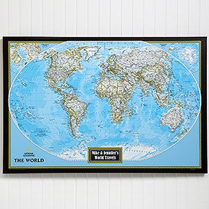 Personalized 20x30 World Canvas Map