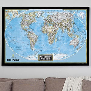 Personalized 32x48 World Map from National Geographic