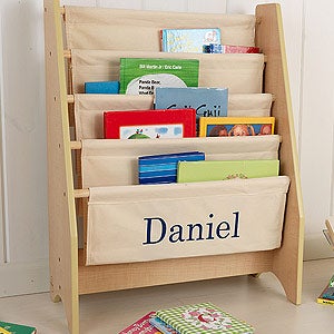 KidKraft Little Readers Personalized Sling Bookcase - Natural