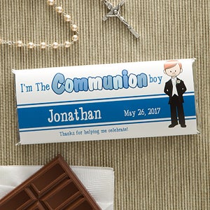 I'm The Communion Boy Personalized Candy Bar Wrappers