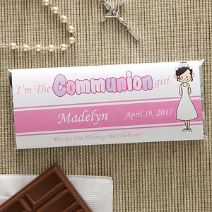 I'm The Communion Girl Personalized Candy Bar Wrappers