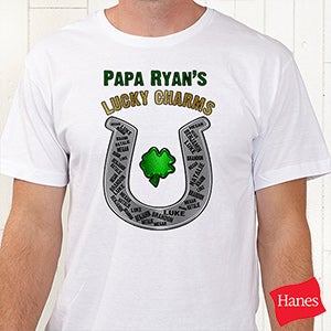 Grandpa's Lucky Charms Personalized Hanes® Adult T-Shirt