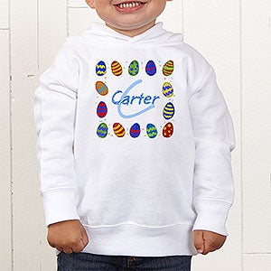 Personalized Toddler Sweatshirt   Easter Eggs