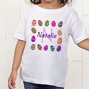 Colorful Eggs Personalized Toddler T-Shirt